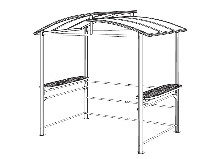 Como instalar gazebo para churrasco 8 pés x 5 pés Hardtop Instruções