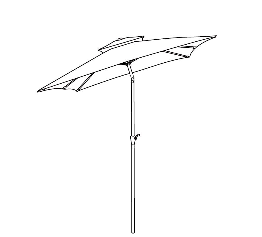 Manual de instruções de água de guarda-chuva de mercado de camada dupla