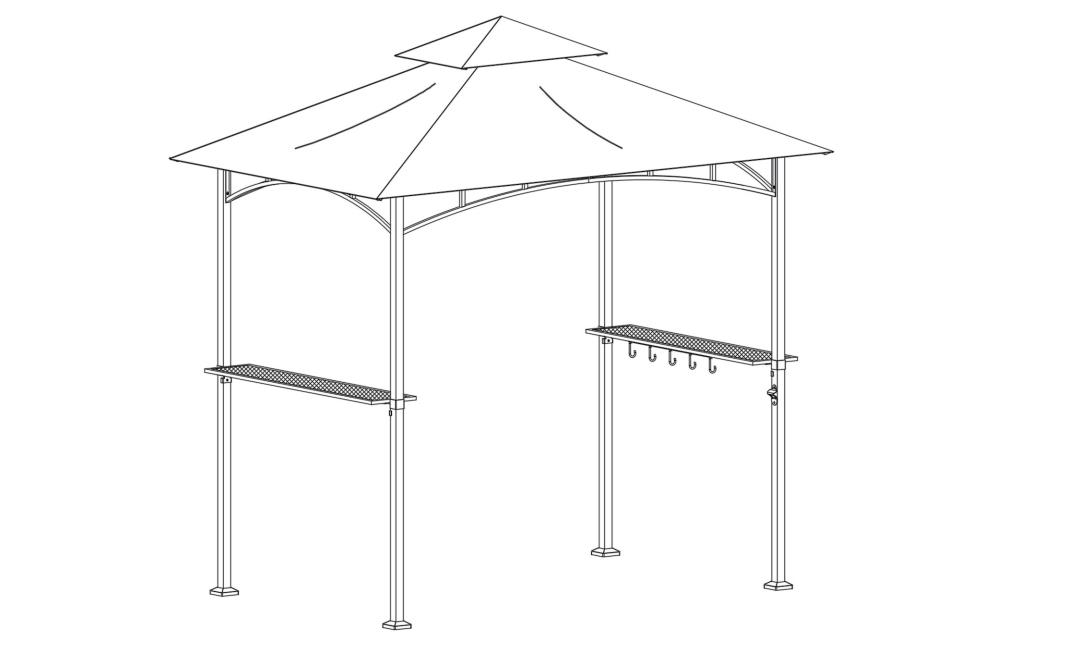 Instruções de instalação do gazebo da grade de aço