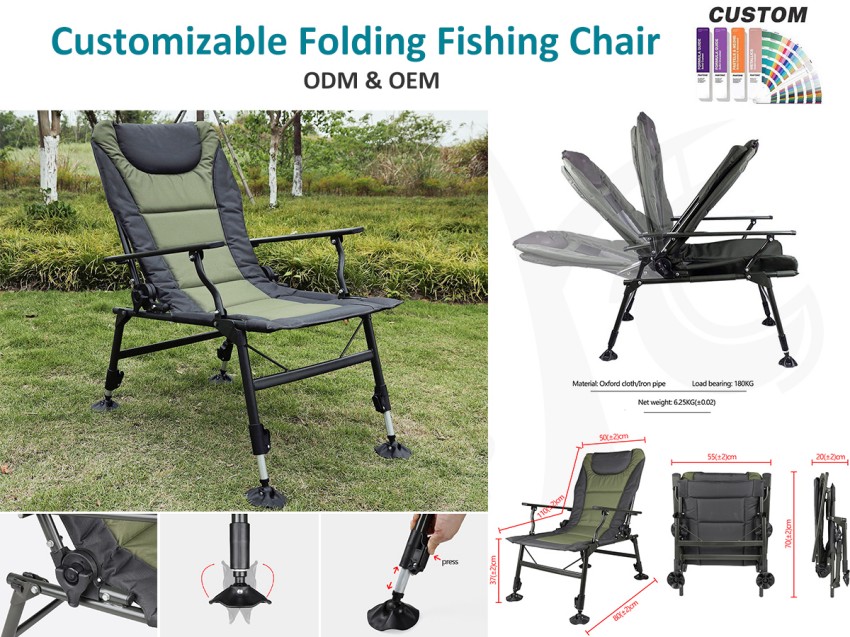 Você é atraído por esta cadeira de pesca multifuncional que se adapta a qualquer terreno?