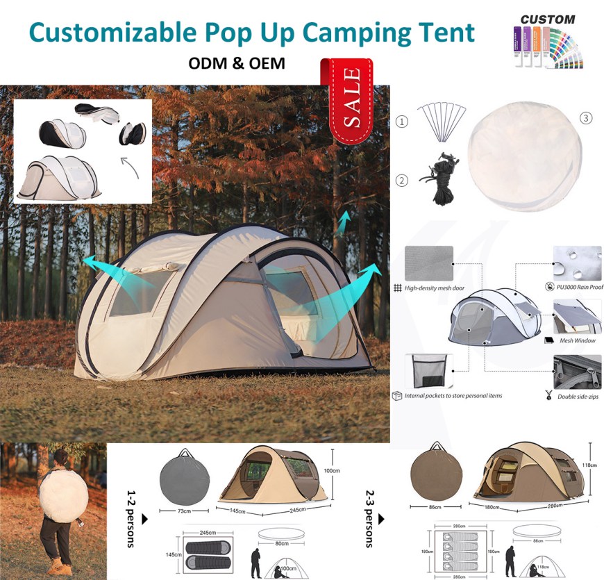 Boa barraca de acampamento, configuração muito rápida!