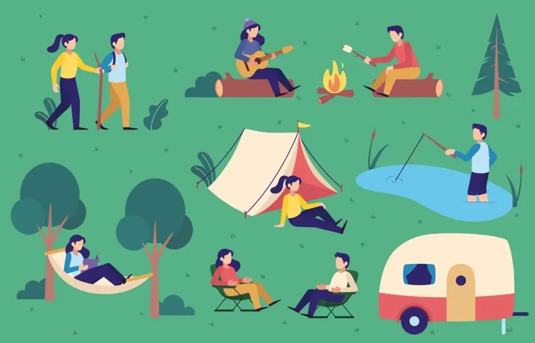 Qual é a diferença entre acampar e acampar？