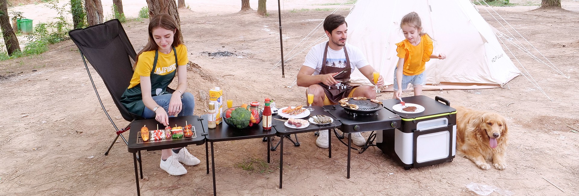 Cozinha de acampamento portátil
