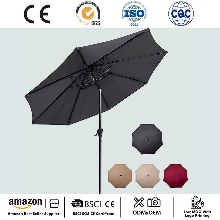 Guarda-chuva de pátio de 7,5 pés, 8 costelas