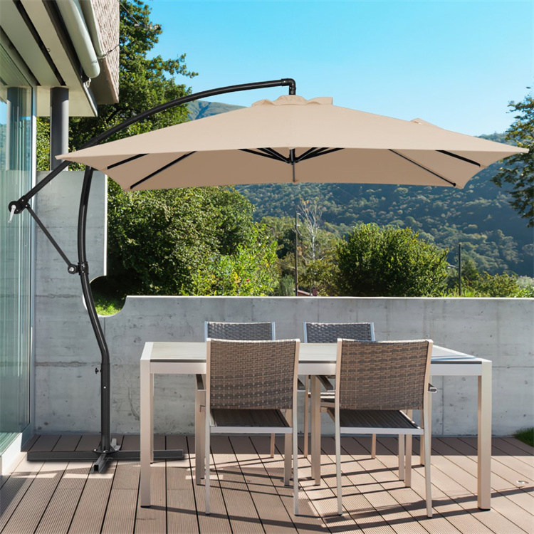 Guarda-chuva de cantilever suspenso de 9 x 9 pés
