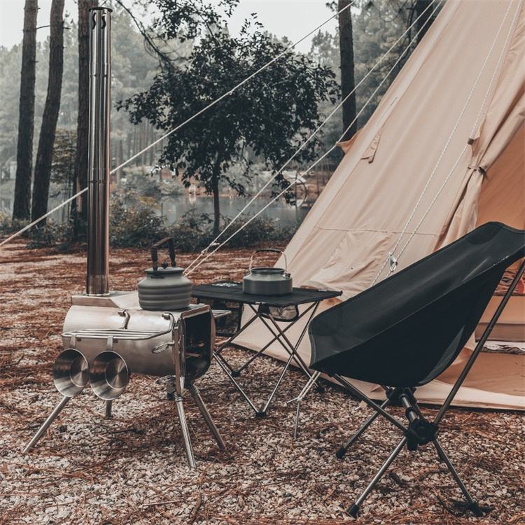 Fogão a lenha de acampamento