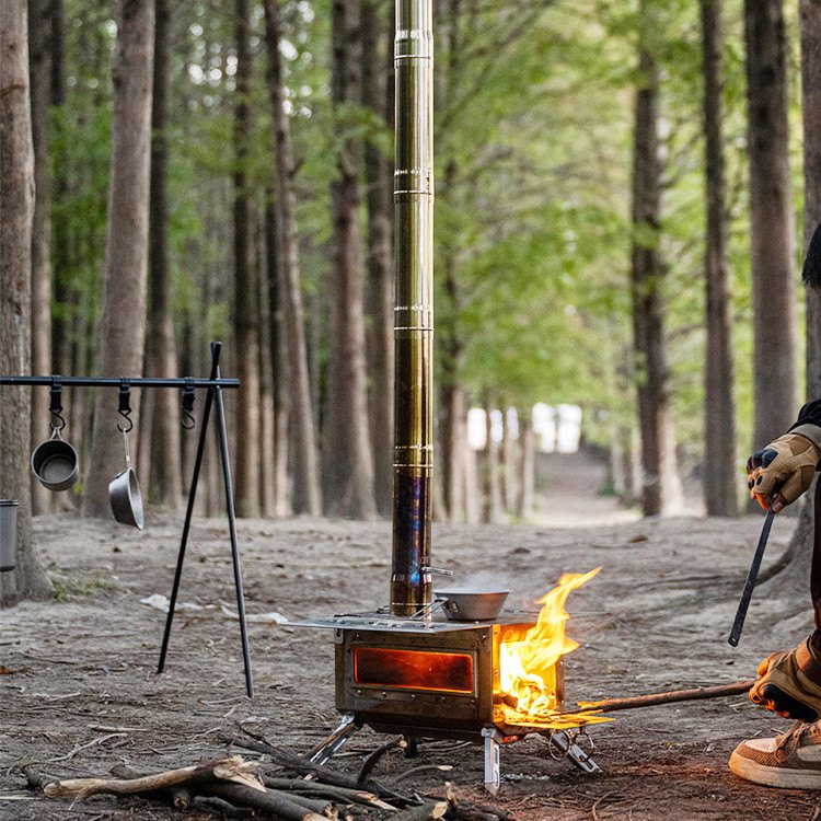 Fogão para barraca quente de acampamento