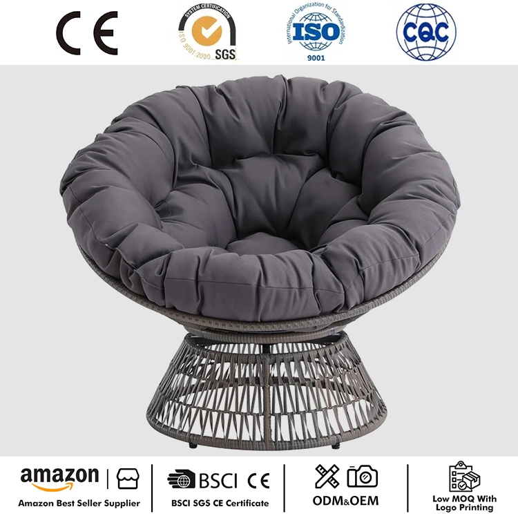 Elegante cadeira giratória Papasan