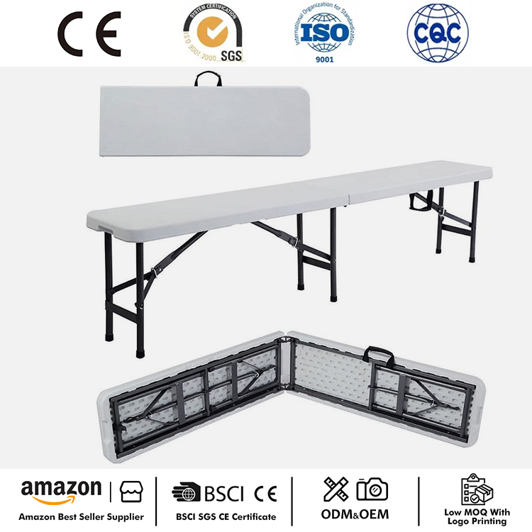Banco portátil dobrável de plástico 6FT