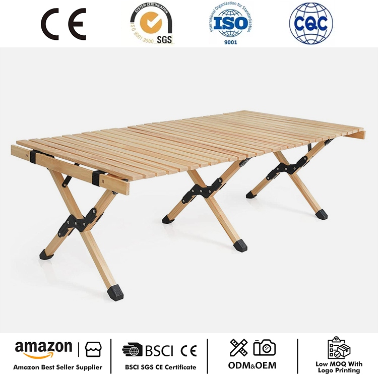 Mesa de acampamento de piquenique enrolada leve
