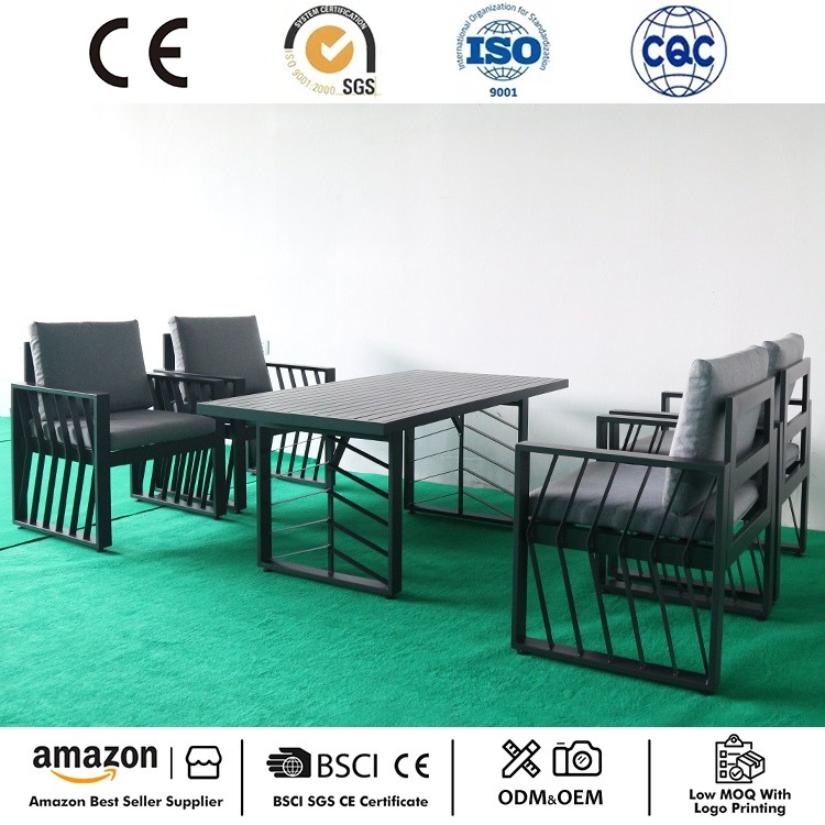 Mais novo conjunto de jantar de 5 peças para móveis de pátio