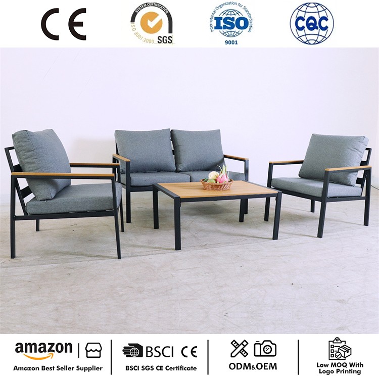 Conjunto de conversa de aço de 4 peças ao ar livre