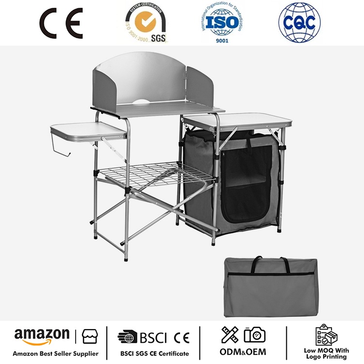 Mesa de cozinha para acampamento ao ar livre