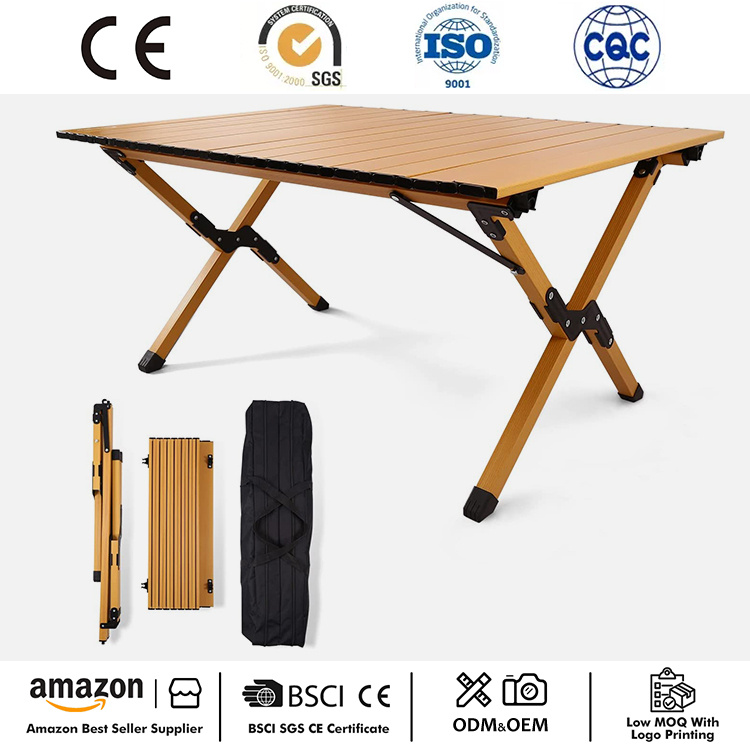 Mesa de acampamento dobrável ao ar livre