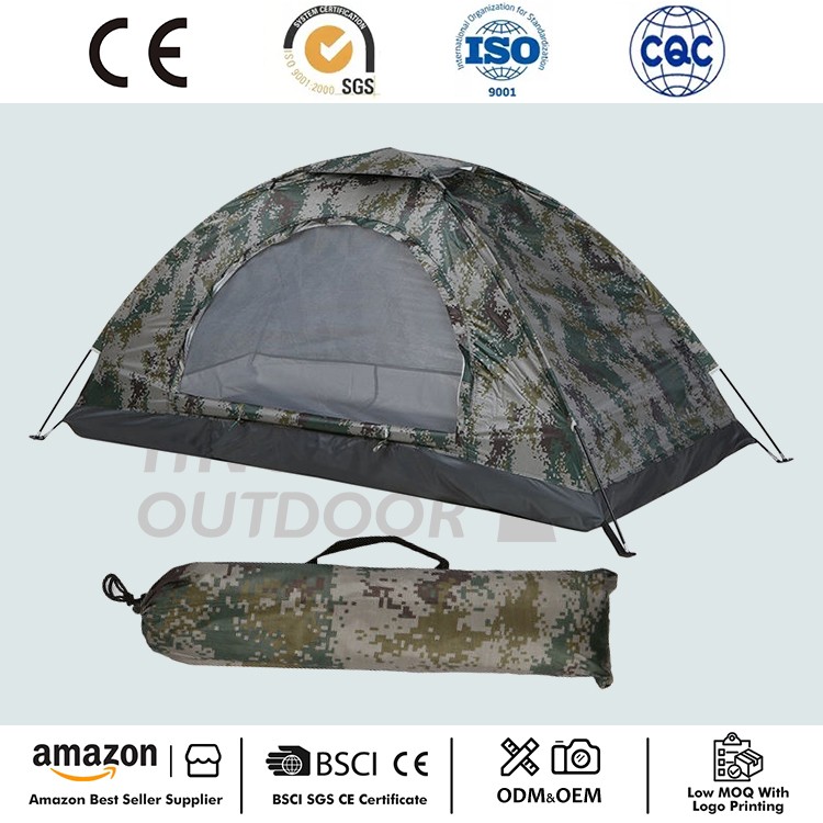 Barraca de acampamento ao ar livre de camada única