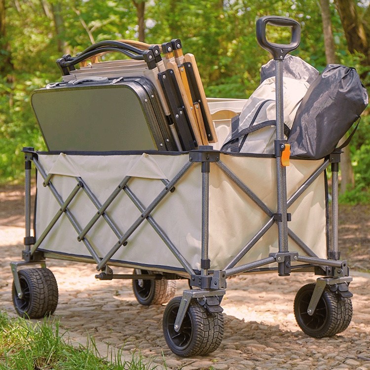 Wagon de supermercado de acampamento de utilidades
