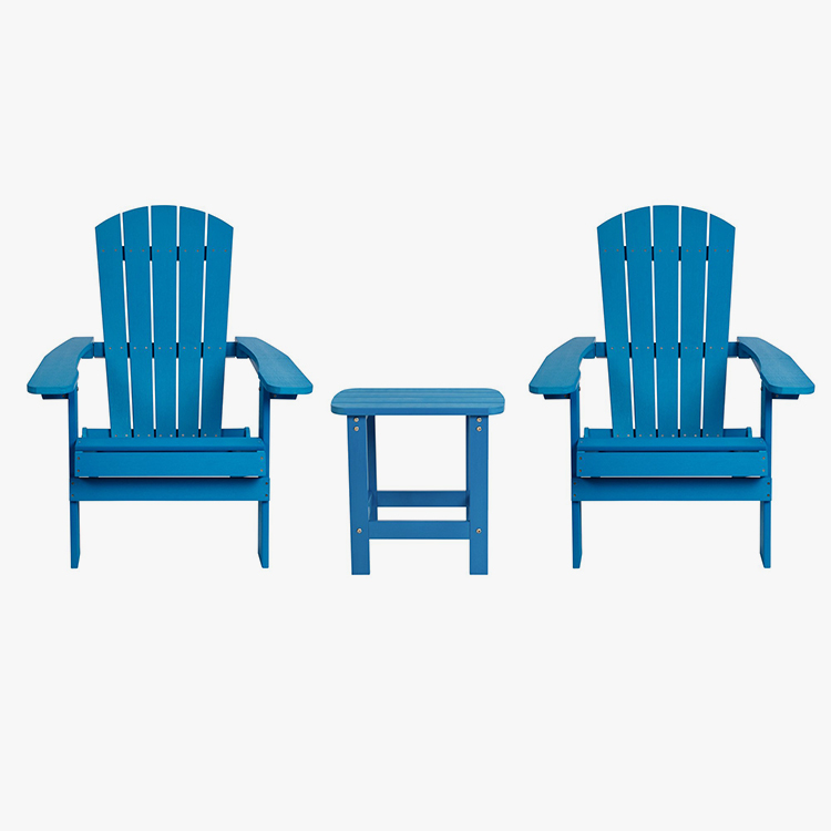Conjunto de cadeiras Adirondack de 3 peças