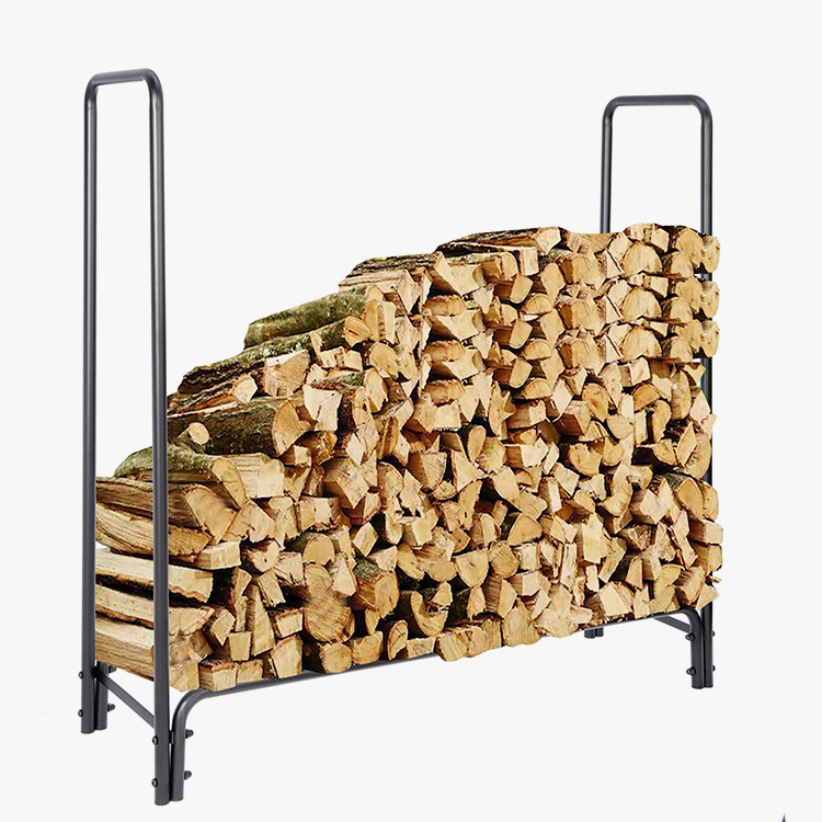 Rack de armazenamento de madeira para toras de lenha