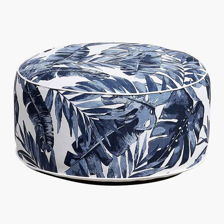 Banco Inflável Otomano Blue Leaf