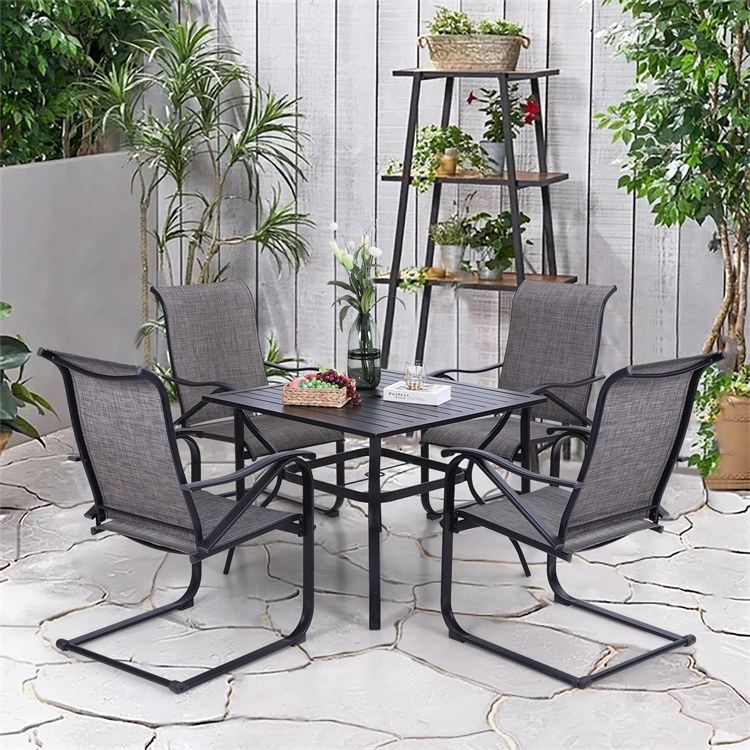 Conjunto de jantar externo de 5 peças para pátio