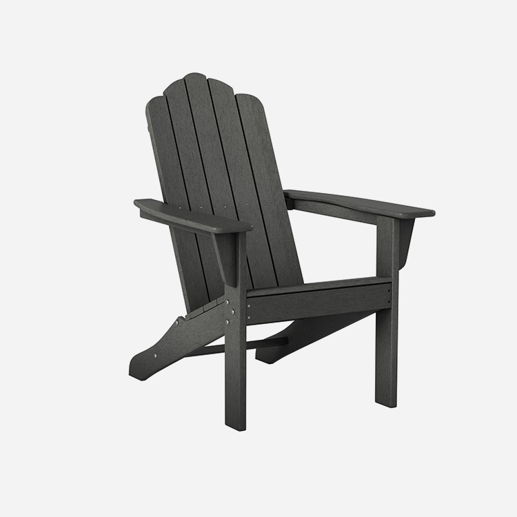 Cadeira Adirondack poli cinza exterior para pátio