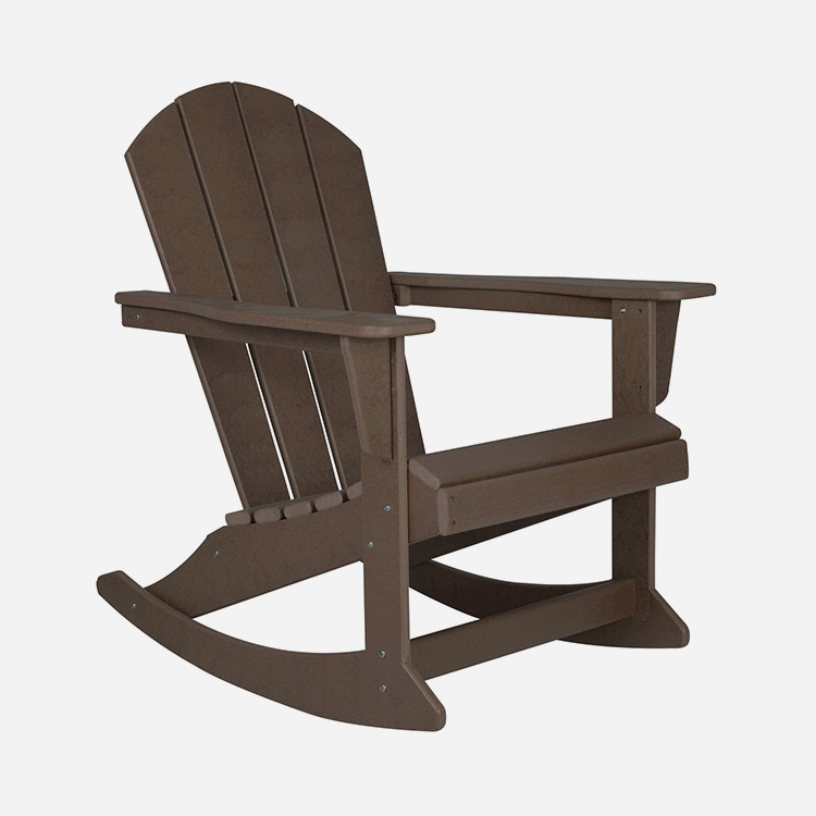Cadeira de balanço Adirondack de plástico para uso externo