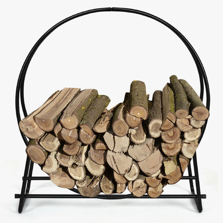 Suporte para rack de armazenamento de lenha para toras